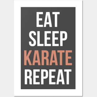 Eat Sleep Karate Repeat Funny T Shirt for Men Women and Kids Posters and Art